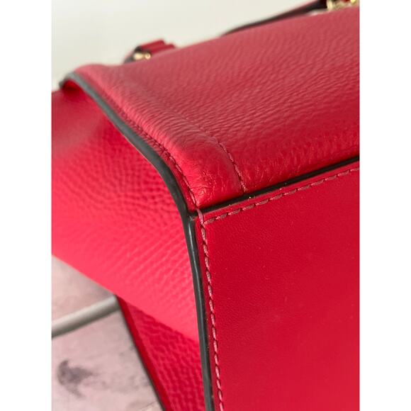 MICHAEL KORS WATERMELON COLOR PEBBLED LEATHER CROSSBODYBAG - Picture 10 of 16